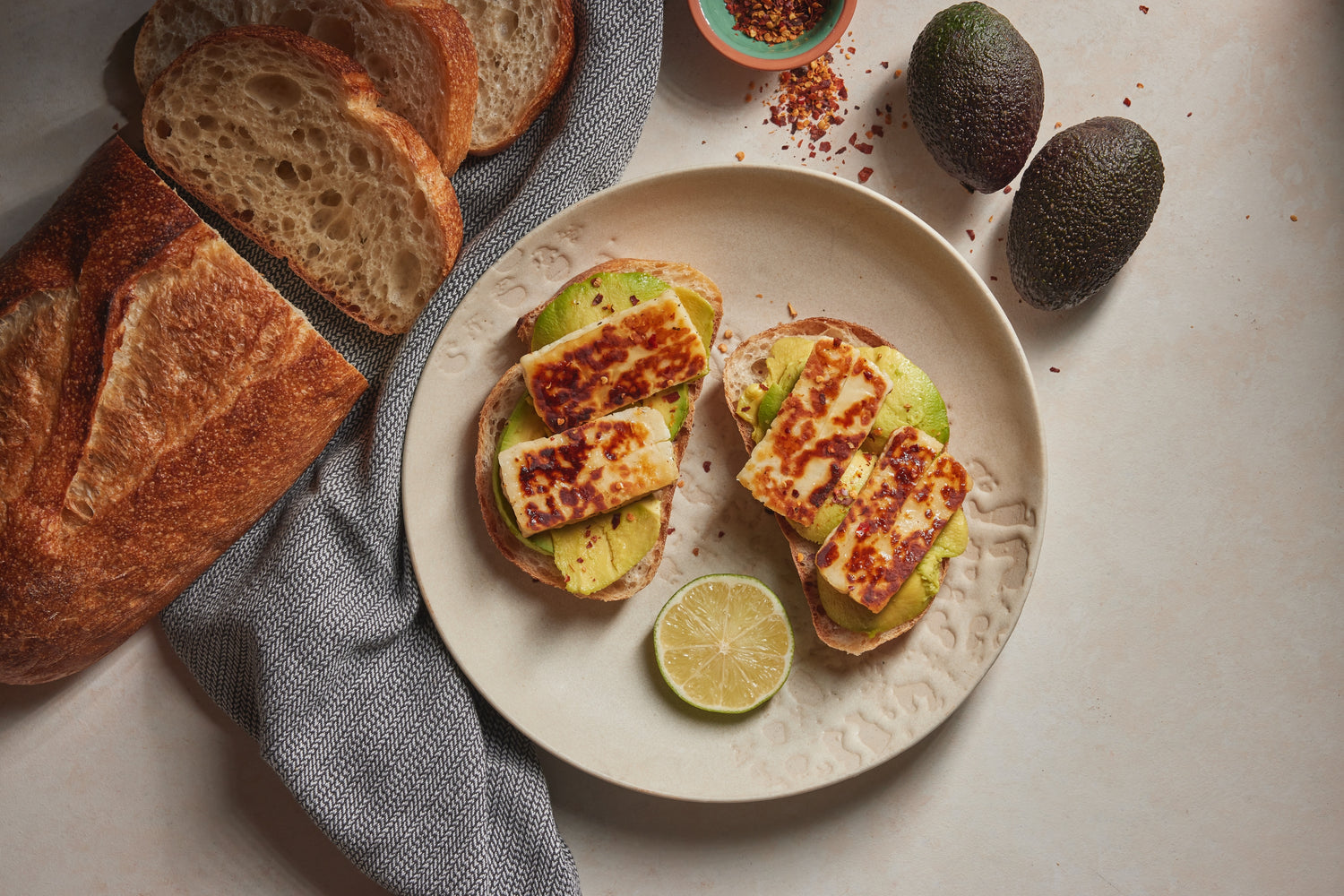 Avocado Toast with Halloumi