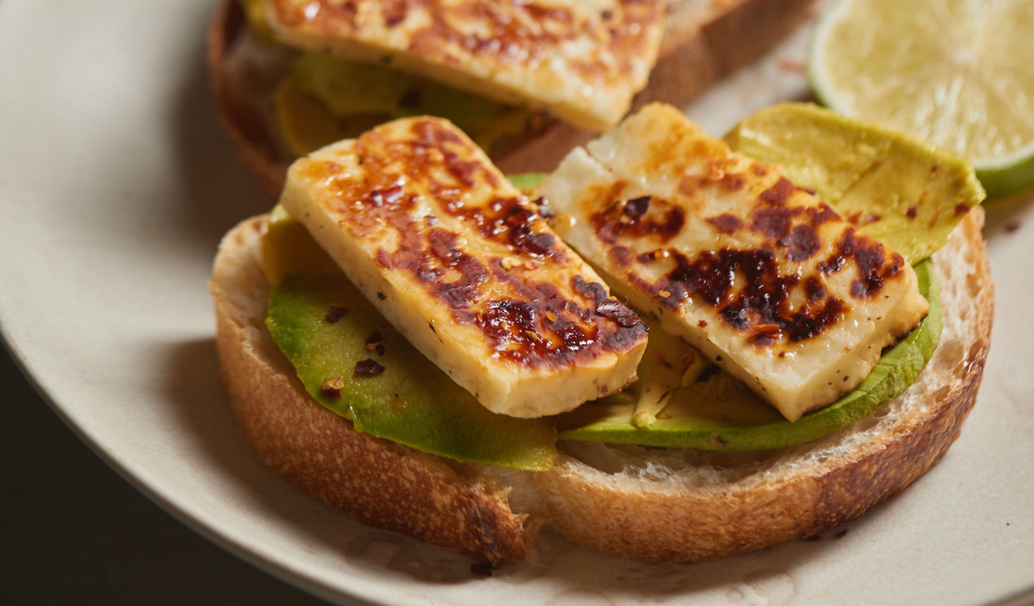 Avocado Toast with Halloumi